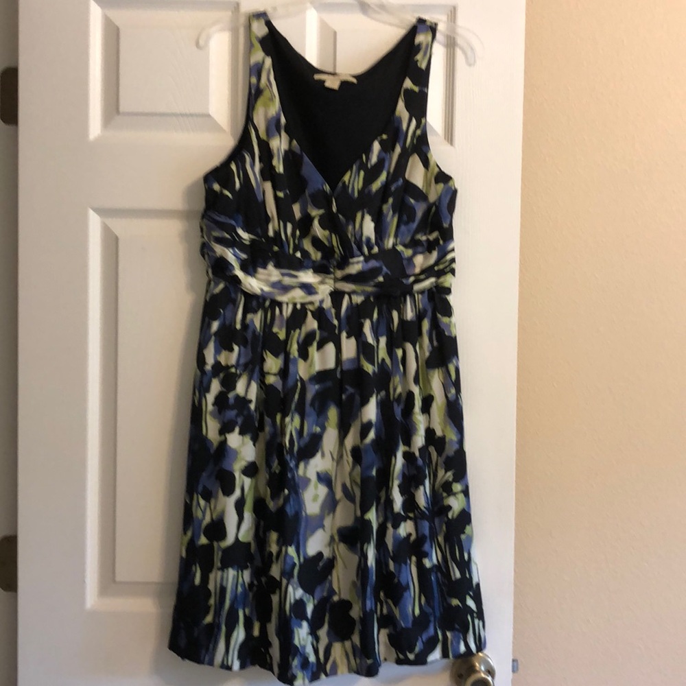 Jonathan Martin Floral Print V-Neck Dress